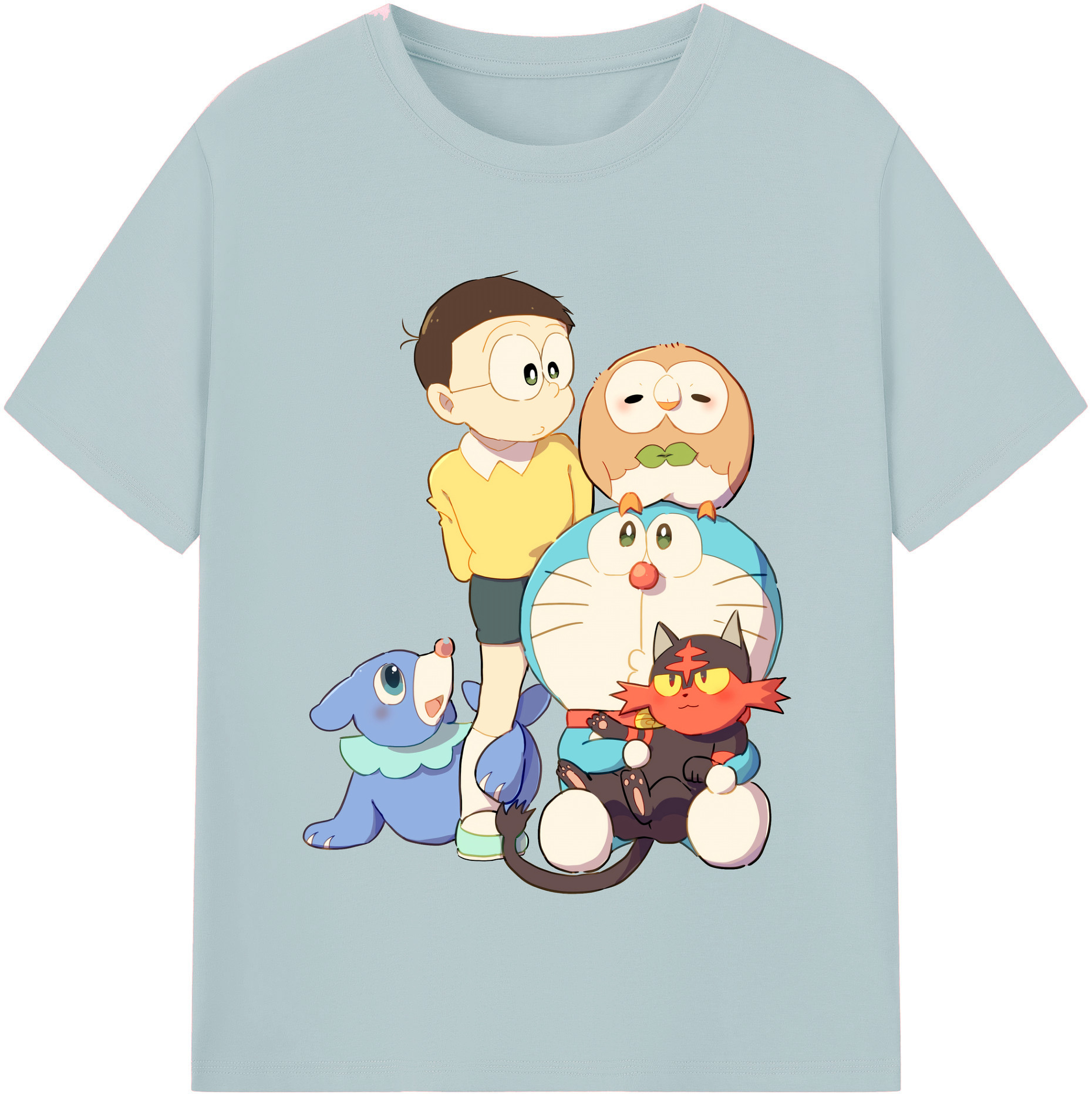 （画像用） ドラえもん Doraemon 綿100％半袖Tシャツ（フロントプリント）